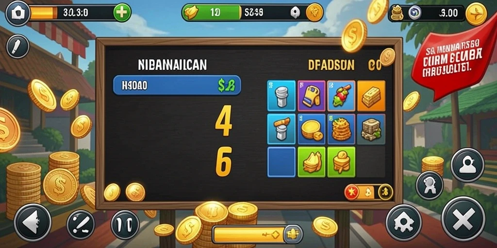 Tampilan awal game dengan interface yang menarik.