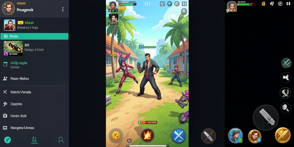 Screenshot pertama menunjukkan antarmuka permainan yang menarik.